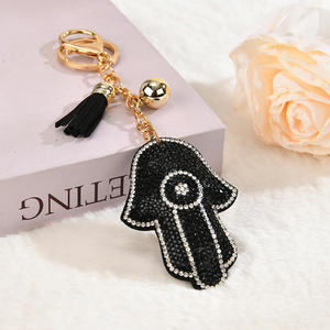 พวงกุญแจอายแฟชันลายเพชรน้ำห้อยกระเป๋าพู่ระย้าสีน้ำเงินน้ำหนักเบารูป3D หนัง/เพชรคริสตัล - Product Image 3