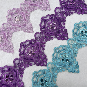 Encaje francés ecológico de 12,5 cm, encaje bordado de poliéster para decoración del hogar, accesorios de ropa suave, corte de joyería, flor en relieve - Product Image 2