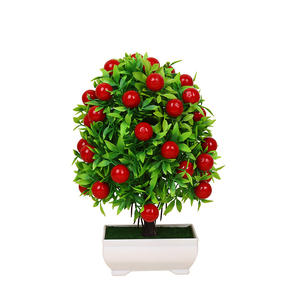 Bonsái Artificial <span class=keywords><strong>de</strong></span> Frutas, Limón, Naranja, Champiñones Shiitake, Melocotón, Pimiento, Fresa, Planta Artificial en Maceta para Decoración del Hogar - Product Image 5