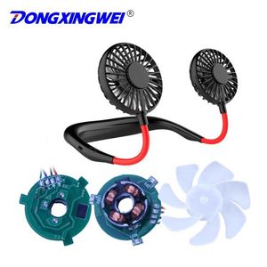 Dongxingwei 2 Inch DC Fan Motor With <b>Light</b> Rechargeable Portable Fan For <b>Neck</b> Wearable Use - Product Image 5