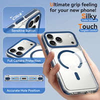 Funda Transparente Magnética de TPU+PC para Teléfono Móvil con Carga Inalámbrica, Acabado Esmerilado, para iPhone 16 17 18 Pro Max, Venta al Por Mayor, Alta Calidad