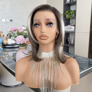 Perruque synthétique Lace Front 13x4 transparente, résistante à la chaleur, couleur noisette, sans colle, pour usage quotidien - Product Image 2