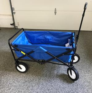 Chariot pliable <span class=keywords><strong>à</strong></span> 4 roues, chariot <span class=keywords><strong>à</strong></span> poussoir pour l'extérieur, livraison facile - Product Image 5