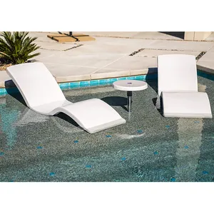 Ocio al aire libre de plástico cornisa piscina Silla de fibra de vidrio de la piscina tumbona