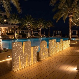<span class=keywords><strong>Letras</strong></span> y Números <span class=keywords><strong>Gigantes</strong></span> Luminosos, <span class=keywords><strong>Letras</strong></span> Decorativas con Luces LED Perforadas para Decoración de Fiestas y Eventos - Product Image 2