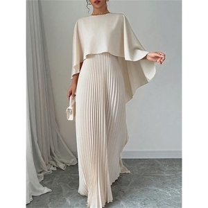 Vestidos Largos Holgados con Mangas de Murciélago y Pliegues Irregulares para Mujer, a la Moda - Product Image 4