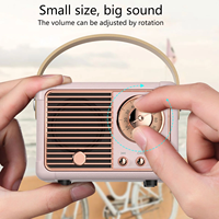 Pemutar Musik Kotak Musik Portabel Klasik Retro HM11 Mini dengan Radio FM, Subwoofer Nirkabel, Mendukung U Disk & Kartu TF, Speaker Bluetooth