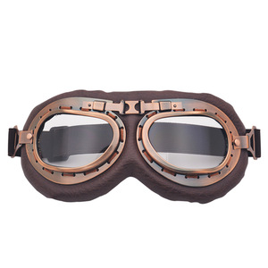 Gafas de Motocicleta con Marco de Cobre, Lentes Esféricas de Policarbonato de Aro Completo, Antivaho, Protección UV, Protección Ocular para Hombres al Aire Libre - Product Image 1