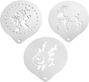 Etching Custom Shape Logo Decorating Tool Brushed Food Safe Stainless Steel Metal Cookie Stencils