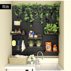 Étagère murale en acier inoxydable pour cuisine, avec étagères et crochets pour organiser ustensiles, épices et vaisselle - Product Image 3