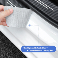 Autocollants de protection de seuil de porte de voiture en fibre de carbone à usage unique pour Changan UNI-K CS35 CX70 CS85 CS55 CS75 CS15 F70 Alsvin UNI-T