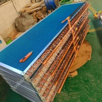 Échangeur de chaleur eau-air à tubes de cuivre et ailettes en aluminium, unité de condenseur et d'évaporateur pour chambre froide et congélateur