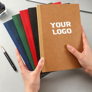 Wholesale A5 Journal Custom Plain Kraft Paper Blank Cover Sketch Notebook With Nude Spine Exposed Binding - Product Image 1