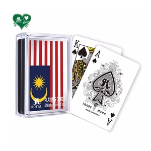 Naipes de Plástico con Diseño Personalizado de la Bandera Nacional de Malasia, Naipes de Póquer Personalizados de Primera Calidad - Product Image 1