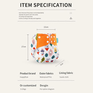 <span class=keywords><strong>Happy</strong></span> Flute Lot de <span class=keywords><strong>4</strong></span> couches pour bébé Nouveau motif Pul Réutilisable <span class=keywords><strong>Taille</strong></span> unique <span class=keywords><strong>Couche</strong></span> en tissu de poche Grossiste - Product Image 2