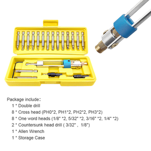 20 pièces/ensemble de tête fraisée en acier rapide à double usage changement de tête de lot multi-fonction jeu de têtes de tournevis outils à main - Product Image 6