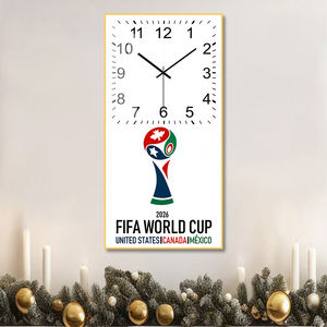 Horloge murale personnalisable Coupe du monde <span class=keywords><strong>FIFA</strong></span> (USA-Canada-Mexique) pour les fans de football Décoration personnalisée de la maison Salon Cave d'homme - Product Image 2