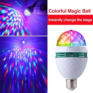 Ampoules LED rotatives haute puissance 3W, E27, lampes pour Bar de mariage, effet lumineux et coloré, boule de Disco - Product Image 2