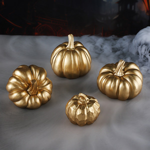Ornements de citrouille en résine Mystic Arts, décoratifs dorés pour bureau, décoration d'Halloween, style moderne et simple, articles artisanaux - Product Image 4