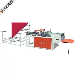 Plastic Double Line High Speed Heat Cutting and Haet Sealing Plastic Bags Machine