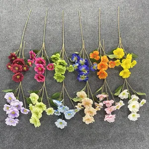 Gran oferta boda hogar arreglo de flores MESA CENTRO DE MESA seda 6 cabezas de flores de mariposa artificiales