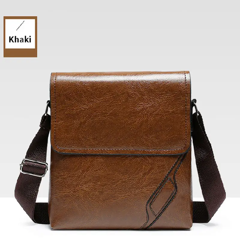 High Quality Customized Men's Leather Messenger Bag 100% Genuine Leather Men's Shoulder Bag Fashion Casual Men's Bag