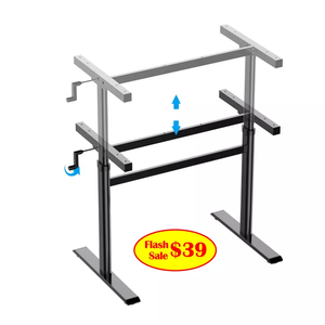 Venta caliente NBHY Metal de alta calidad Altura ajustable Manual Mango Manivela Sit Stand Desk - Product Image 6