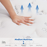 Matelas à ressorts de haute qualité pour chambre d'hôtel, tailles Twin, Double, Queen, King, compressé en boîte, pour usage scolaire et hospitalier
