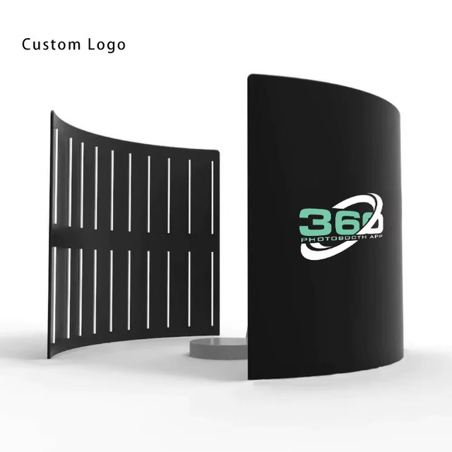 360 Photo Booth Backdrop Stand with LED Lights Aluminum Frame for Events