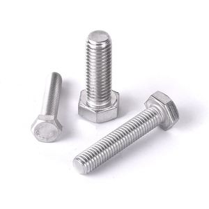 ตัวอย่างฟรี M10 12 16 สแตนเลส 316 316L A4 80 สกรูหัวหกเหลี่ยมเกลียวเต็มและน็อต - Product Image 1