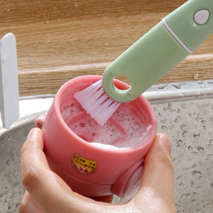 4 In 1 Bottle Cleaning Brush <b>Sponge</b> Bottle Gap Cleaner <b>Long</b> <b>Handle</b> Cup cleaner For Mug Bottle Cover Kitchen Cleaning Tool - Product Image 2
