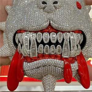 Fabricante de joyería Iced Out 3D Animal personalizado colgante 925 plata esterlina VVS Moissanite diamante Hip Hop hombres collar - Product Image 2