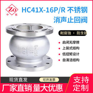 Clapet anti-retour silencieux HC41X en acier inoxydable à bride pour huile et eau - Product Image 5