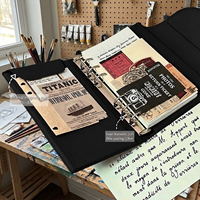 Cuadernos de Cuero Personalizados, Libretas de Anillas con Hojas Sueltas, Insertos Reemplazables, Impresión a Color con Logotipo Personalizado, Tamaño Personalizado, Caja de Regalo