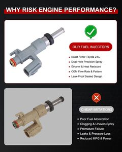 Set Injektor Bahan Bakar 2019-2022 4 Buah Katup Semprot 2 Lubang untuk Toyota Avalon untuk RAV4 dan untuk Camry 2.5L Kondisi Baru Suku Cadang Mesin - Product Image 3