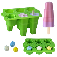 Moules à sucettes glacées pliables en silicone Star avec 50 bâtonnets en bois, moules à glaces maison pour enfants et tout-petits