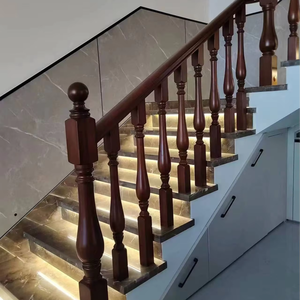 Vàng Rosewood cầu thang tay vịn cho biệt thự nhà thiết kế hiện đại một cách cẩn thận đánh bóng mịn và hoàn hảo vẻ đẹp độc đáo - Product Image 1