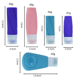 Envases de silicona para viaje, gel de ducha y champú para viajes de negocios, envases de silicona con ventosa para almacenamiento. - Product Image 3