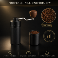 Penggiling Kopi Manual Kelas Atas Grosir untuk Penggemar Kopi, Penggilingan Presisi, Gagang Walnut, Ringan, Pasokan Langsung Pabrik, Penawaran Grosir
