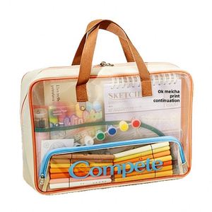 Sac fourre-tout horizontal en maille pour documents artistiques, sac de tutorat pour enfants, organisateur de feuilles de test triées par matières, grande capacité - Product Image 1