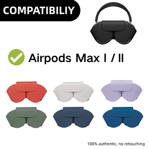 Estuche Inteligente Portátil para <span class=keywords><strong>AirPods</strong></span> <span class=keywords><strong>Max</strong></span>, Funda Protectora Magnética de Cuero PU con Soporte para Modo de Bajo Consumo - Product Image 2