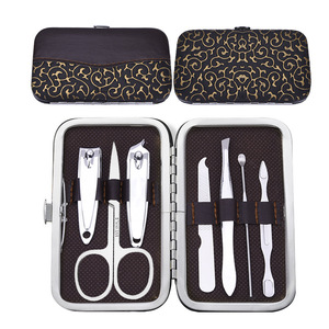 Ensemble de coupe-ongles en acier inoxydable coloré, 8 pièces, complet, en boîte, ciseaux, cure-oreilles, coupe-ongles pour bébé, personnalisable - Product Image 6