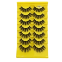 Faux cils synthétiques faits à la main 12mm dramatiques et moelleux en vison pour le maquillage
