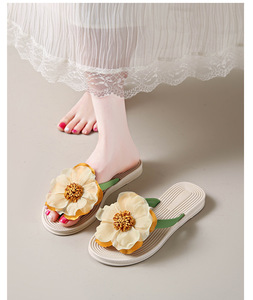 Sandalias de Playa de Verano para Mujer Fairy Windflat and Flare, Bordadas, con Diseño Floral, Estilo Campestre, para Resort - Product Image 3