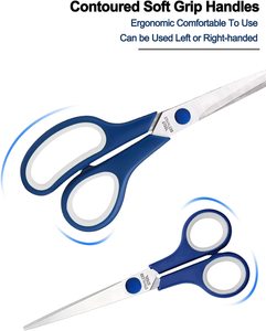 Thủ Công Kéo Bộ 5 Tất Cả Các Mục Đích Sharp Lưỡi Thép Không Gỉ Kéo Văn Phòng Nhà May Vải Kéo Với Ergonomic Xử Lý - Product Image 4