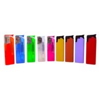 Briquet de cuisine électronique jetable coupe-vent en plastique au butane, design classique de haute qualité, flamme réglable, facile à utiliser pour