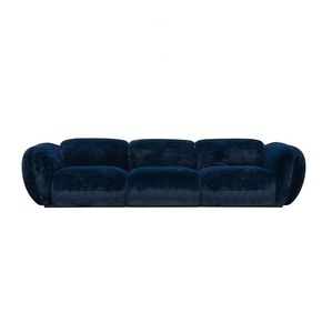 Foshan furnitur Italia kualitas desain <span class=keywords><strong>2</strong></span> tempat duduk <span class=keywords><strong>Sofa</strong></span> set Modern antik 3 tempat duduk <span class=keywords><strong>Sofa</strong></span> beludru mewah - Product Image 3