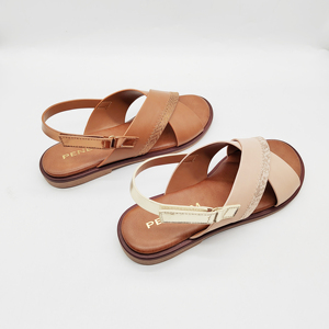 Nouvelles <span class=keywords><strong>sandales</strong></span> <span class=keywords><strong>plates</strong></span> décontractées pour femmes, design tendance été, en cuir, avec bride à la cheville, légères, confortables, à bout ouvert, pour la marche - Product Image 2