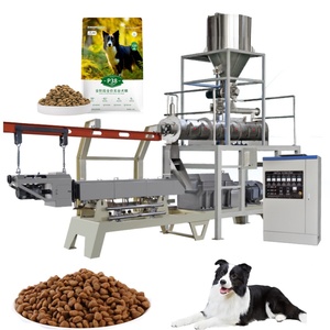 Máquina de inflado de doble tornillo completamente automática, motor de acero inoxidable 304, alta eficiencia, nueva línea de producción de alimentos para mascotas para perros y gatos - Product Image 1