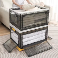 Boîte de rangement multifonctionnelle pour voitures et camions jouets, grands conteneurs de rangement en plastique avec couvercles, boîte de rangement pour chaussures transparente